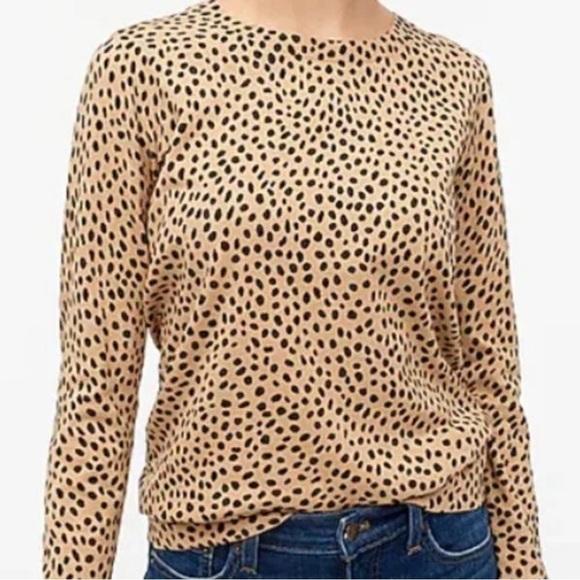 J. Crew Factory Tops - J. Crew Cheetah print  Teddy long sleeve shirt size small